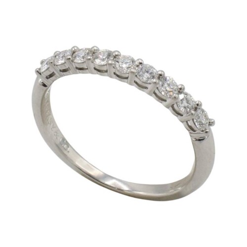 Tiffany & Co. Forever Platinum Natural Diamond Half Band Ring
