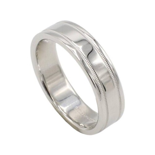 Tiffany & Co. Together 6MM Platinum Milgrain Band Wedding Ring