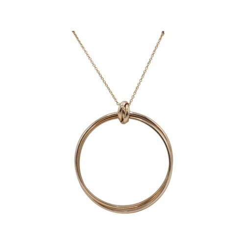 Tiffany & Co. Paloma Picasso Melody Rose Gold Large Circle Pendant Drop Necklace