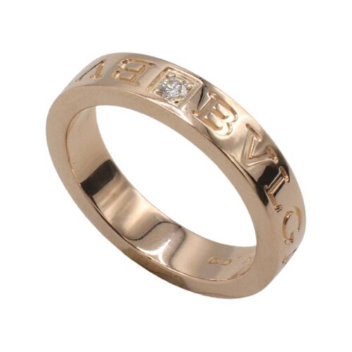 Bulgari Bvlgari B.zero1 Essential 18 Karat Rose Gold Natural Diamond Band Ring
