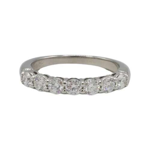 Tiffany & Co. Forever Platinum Natural Diamond Half Round Wedding Band Ring 3mm
