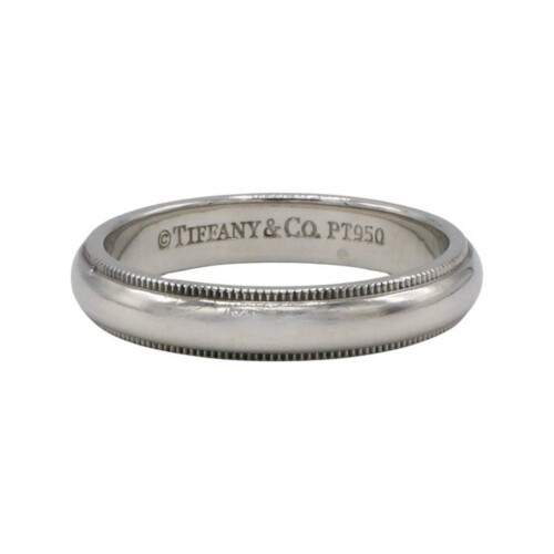 Tiffany & Co. Together Platinum Milgrain 4MM Wedding Band Ring