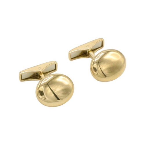Tiffany & Co. 18 Karat Yellow Gold Oval French Cufflinks