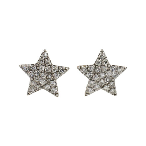 Philips House 14 Karat Yellow Gold Natural Diamond Star Stud Earrings