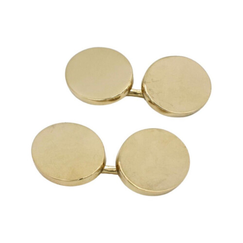 Tiffany & Co. 18 Karat Yellow Gold Oval French Cuff Cufflinks