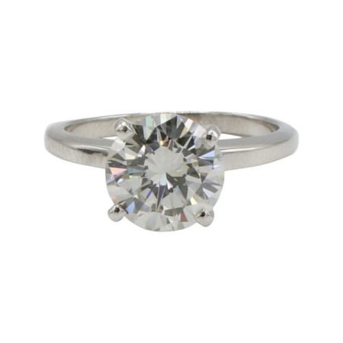 GIA Certified 2.17 Carat J VS1 Round Natural Diamond Solitaire Engagement Ring