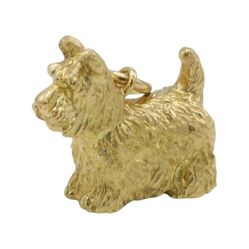 Tiffany & Co. 18 Karat Yellow Gold Scottish Scottie Terrier Dog Charm Pendant